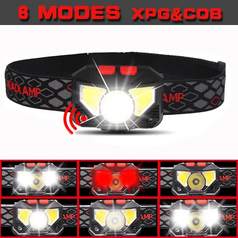 6 Modes Motion Sensor LED Headlamp