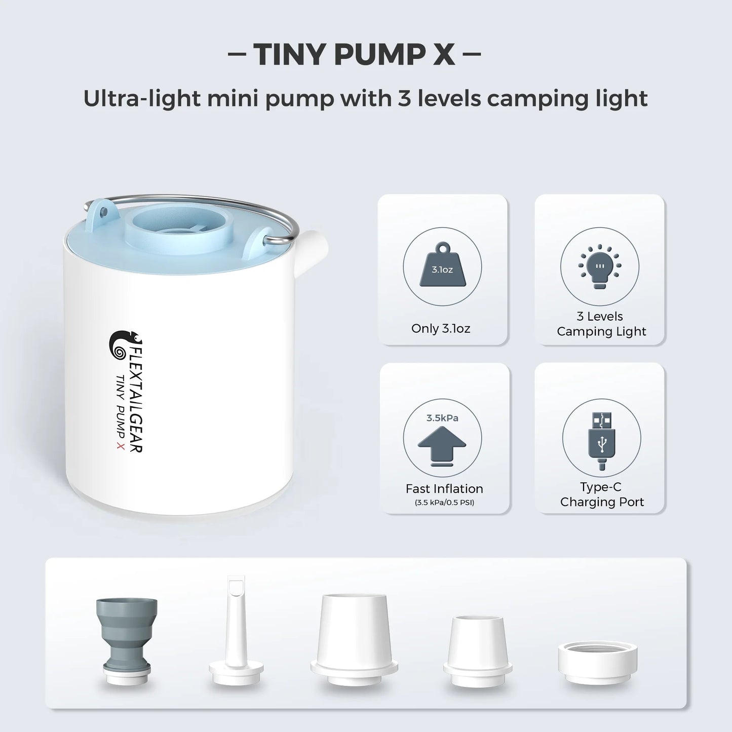 Portable Air Pump, USB-C Charging WildPeak