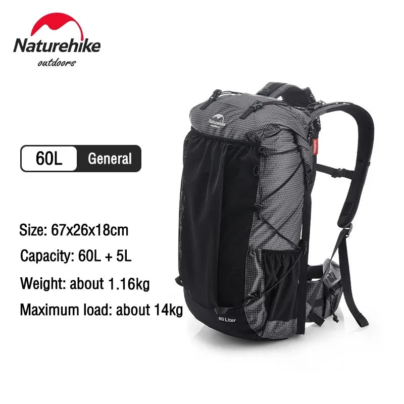 Naturehike Hiking Backpack Outdoor Sports Bag 40/60+5L