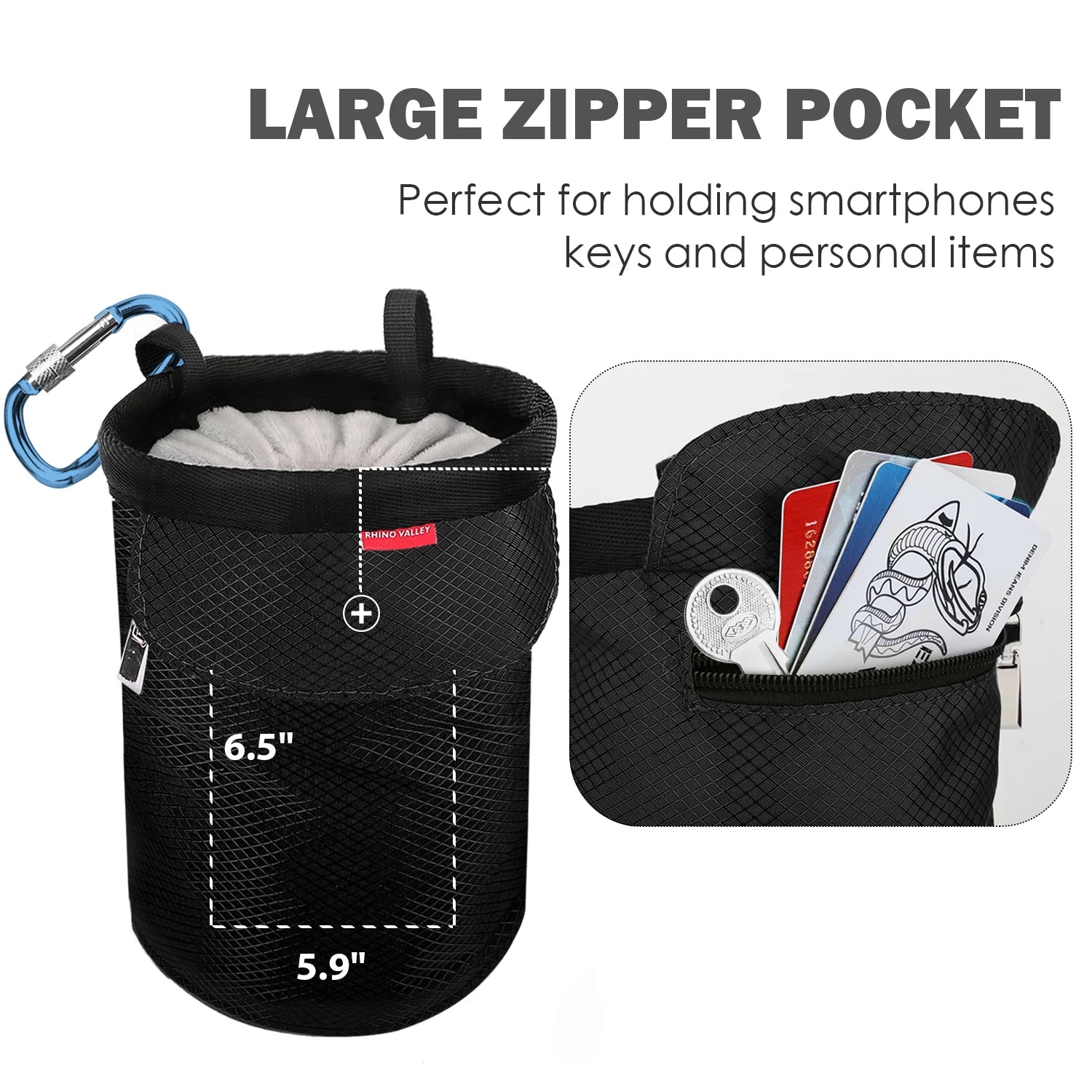 Magnesia Sack Rock Climbing Chalk Bag Waterproof Pocket for Weight Lifting Outdoor Bouldering Magnesia Pouch Climbing Equipment WildPeak