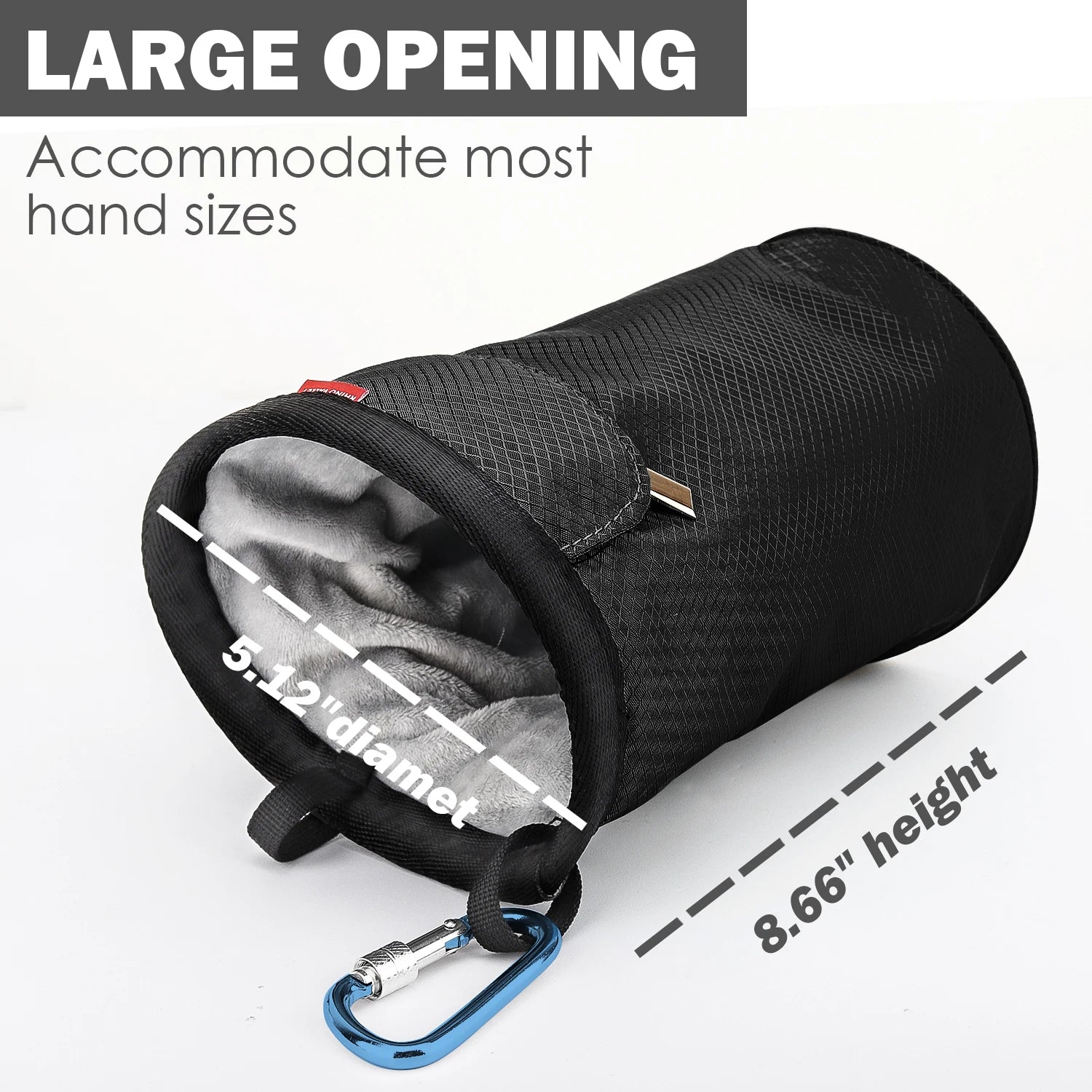 Magnesia Sack Rock Climbing Chalk Bag Waterproof Pocket for Weight Lifting Outdoor Bouldering Magnesia Pouch Climbing Equipment WildPeak