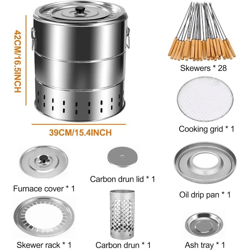 Charcoal Grill Smokeless Grill Cooking WildPeak