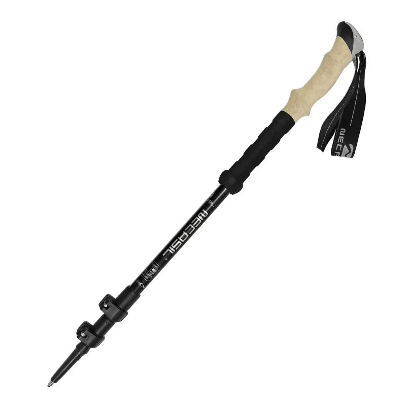 2PCS Trekking Poles Walking Sticks Alpenstock Telescopic
