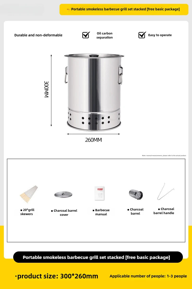 Charcoal Grill Smokeless Grill Cooking WildPeak