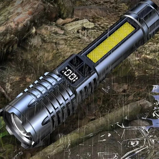 High Power LED Flashlight Powerful TYPE-C Rechargeable