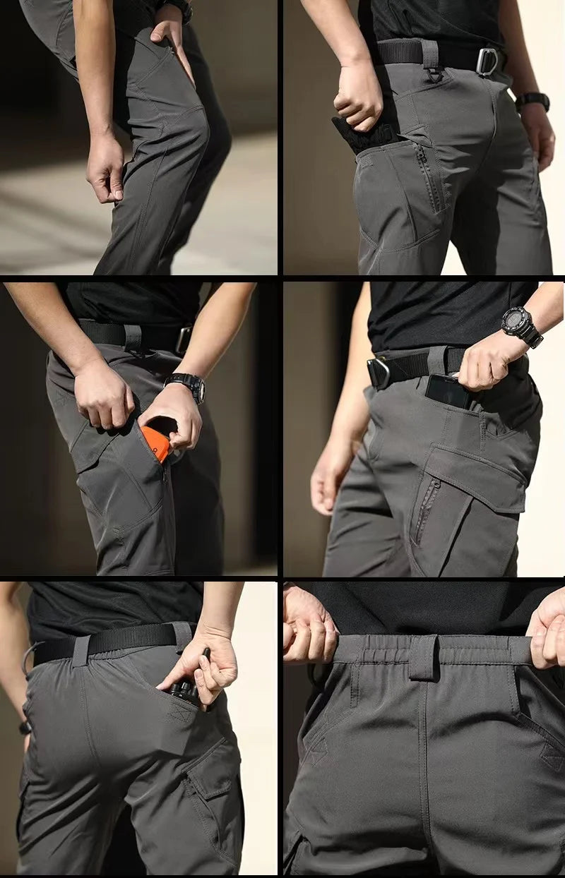 Men's Spring Autumn City Cargo Elastic Pants Trekking Hiking WildPeak