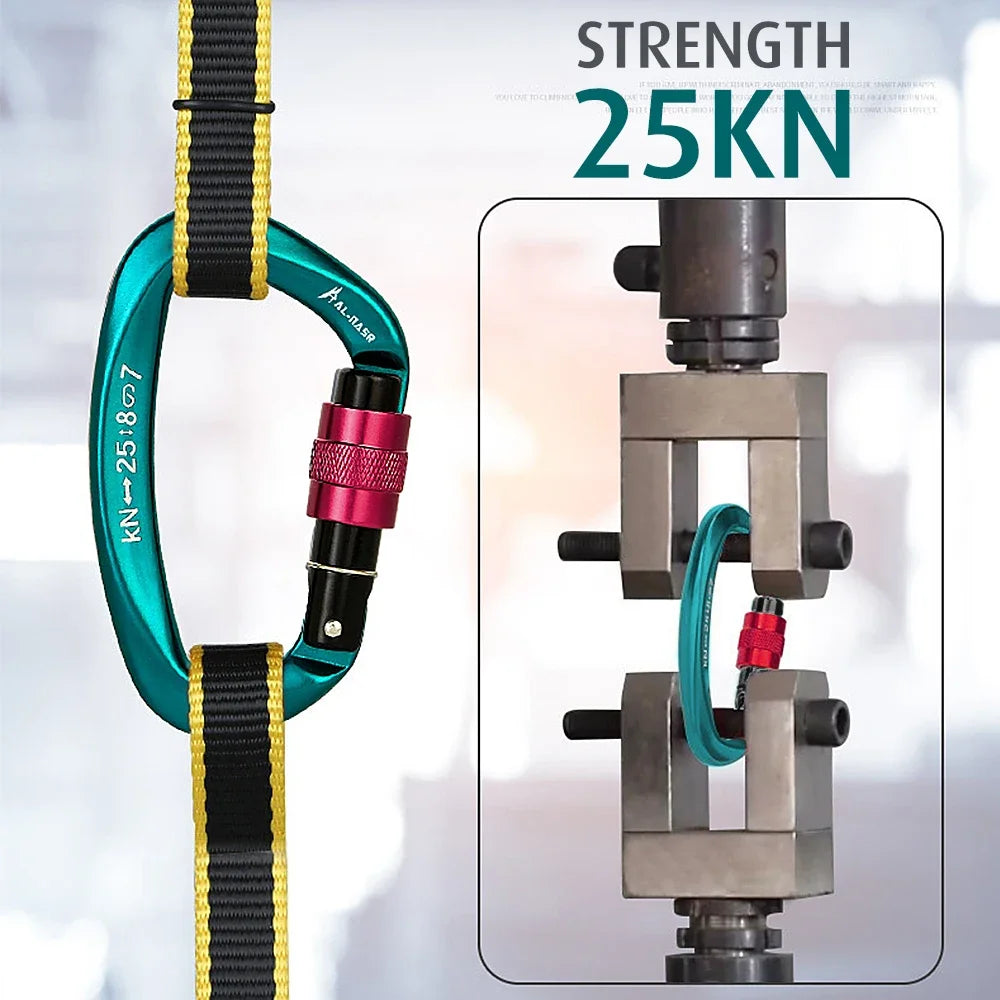 25KN D-shape Carabiner Screw Locking WildPeak