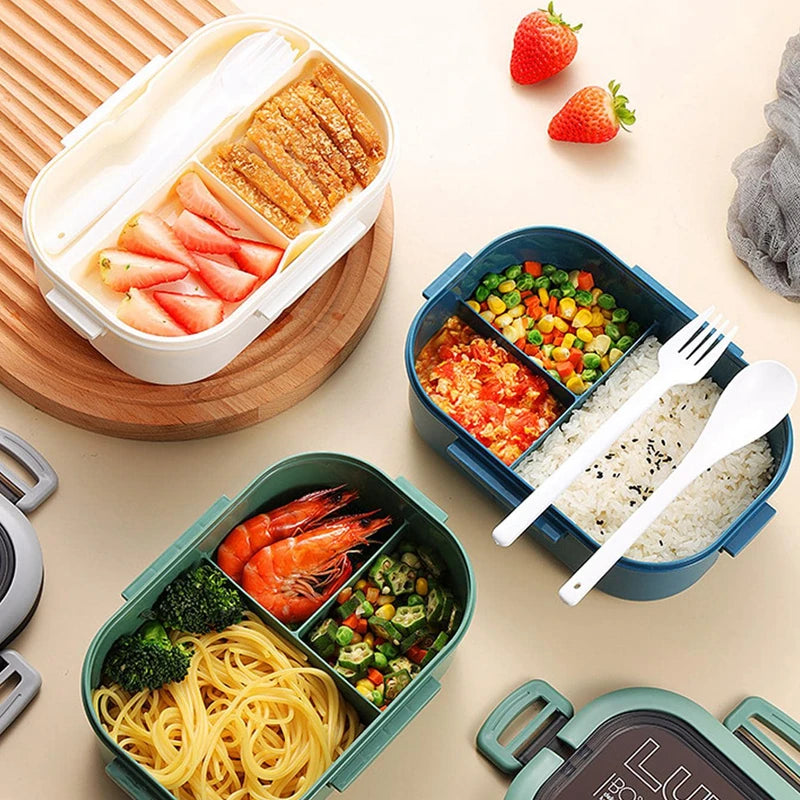2 Layer Bento Lunch Box With Spoon Fork WildPeak
