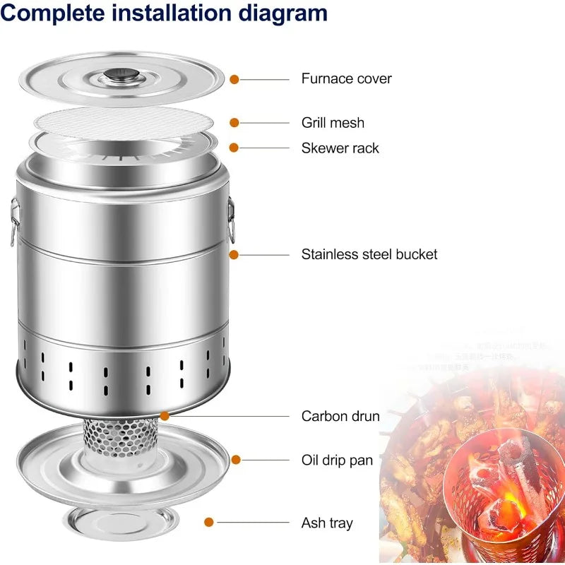 Charcoal Grill Smokeless Grill Cooking WildPeak