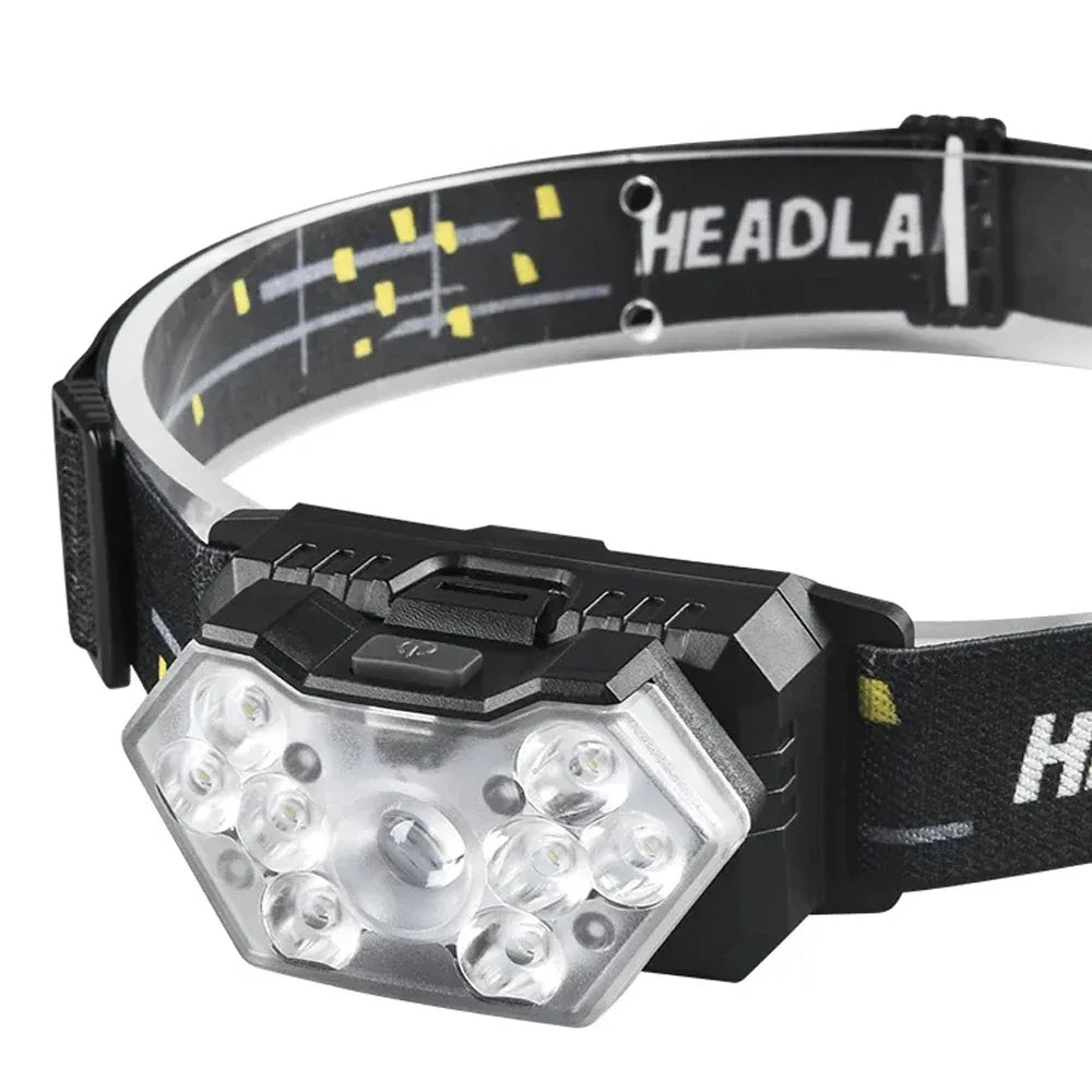 9 Led Light Headlamp USB Rechageable