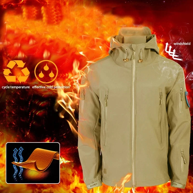 Men's Winter Autumn Softshell Fleece Jackets WildPeak