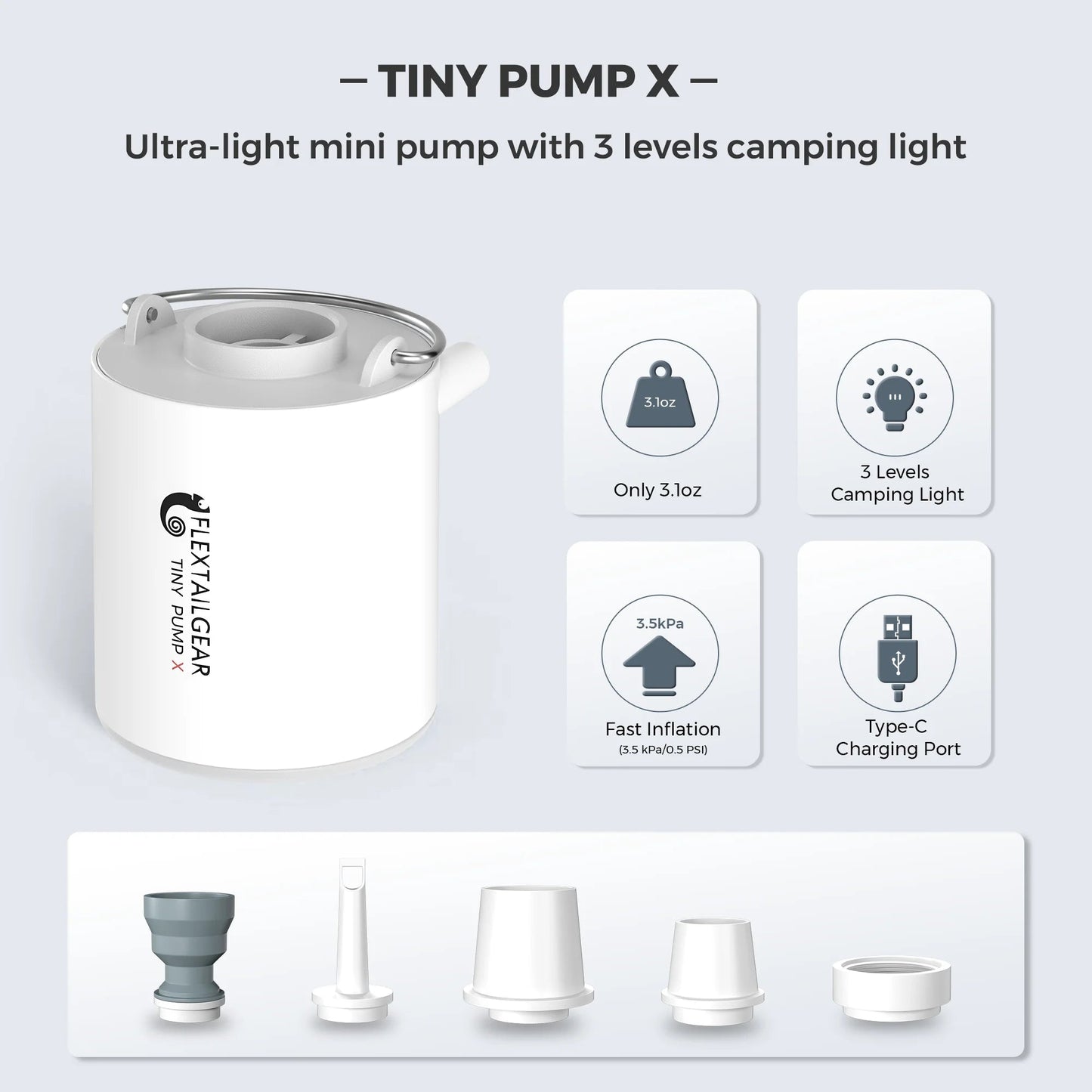 Portable Air Pump, USB-C Charging WildPeak
