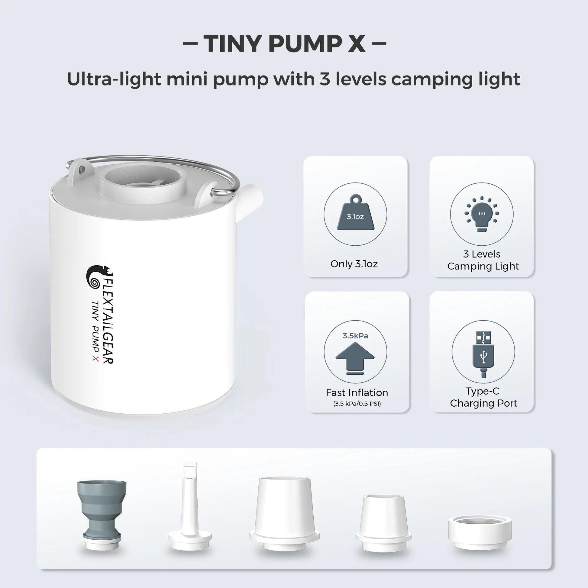 Portable Air Pump, USB-C Charging WildPeak