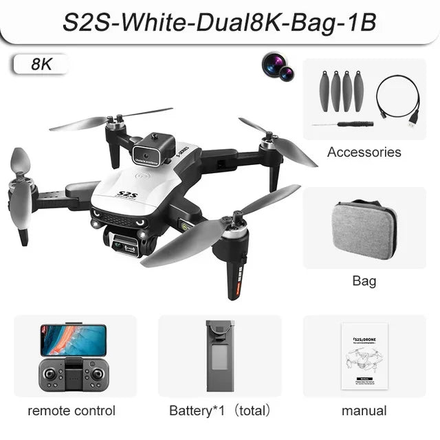 S2S Mini Drone 8K HD Camera Obstacle Avoidance WildPeak