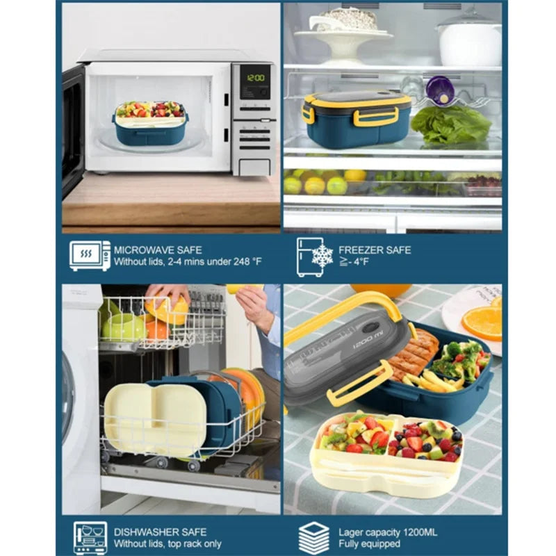 2 Layer Bento Lunch Box With Spoon Fork WildPeak