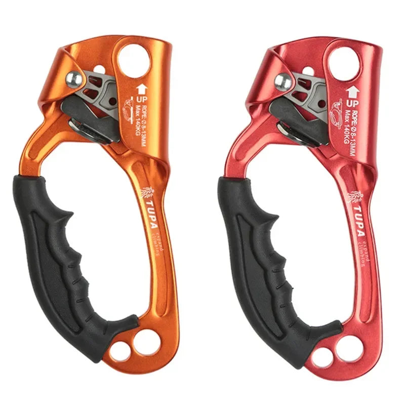 Professional Outdoor Rock Climbing SRT Hand Ascender Device Mountaineer Handle Ascender Left and Right Hand Climbing Rope Tools WildPeak