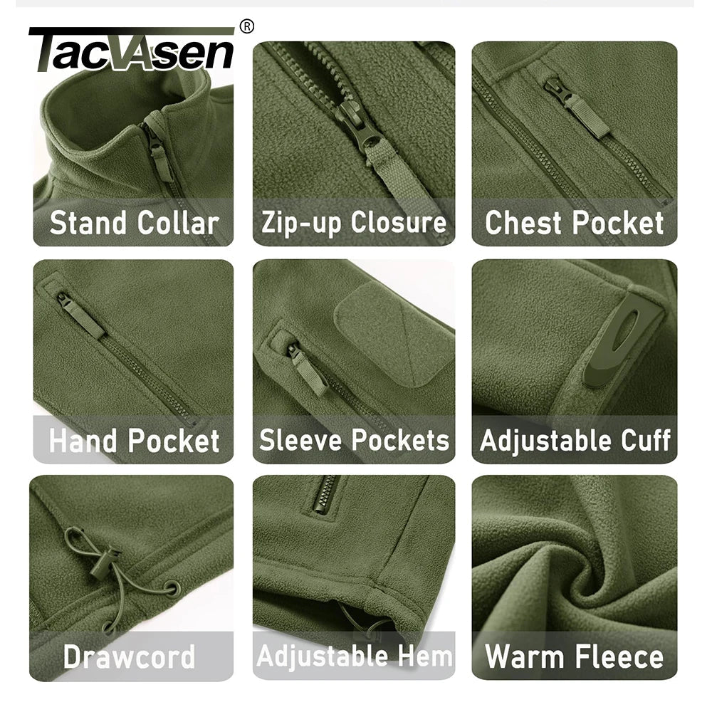 TACVASEN Fleece Jacket Soft WildPeak