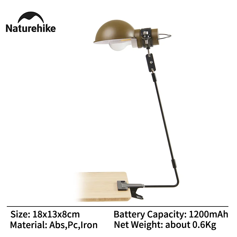 Naturehike Camping Table Lamp 360 Degree Adjustable Waterproof