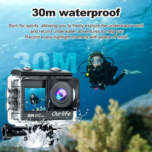 Ourlife 5K Action Camera 4K60FPS WildPeak