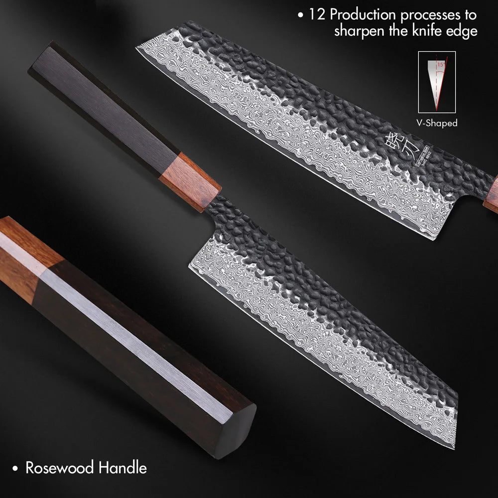 Japanese Kiritsuke Damascus WildPeak