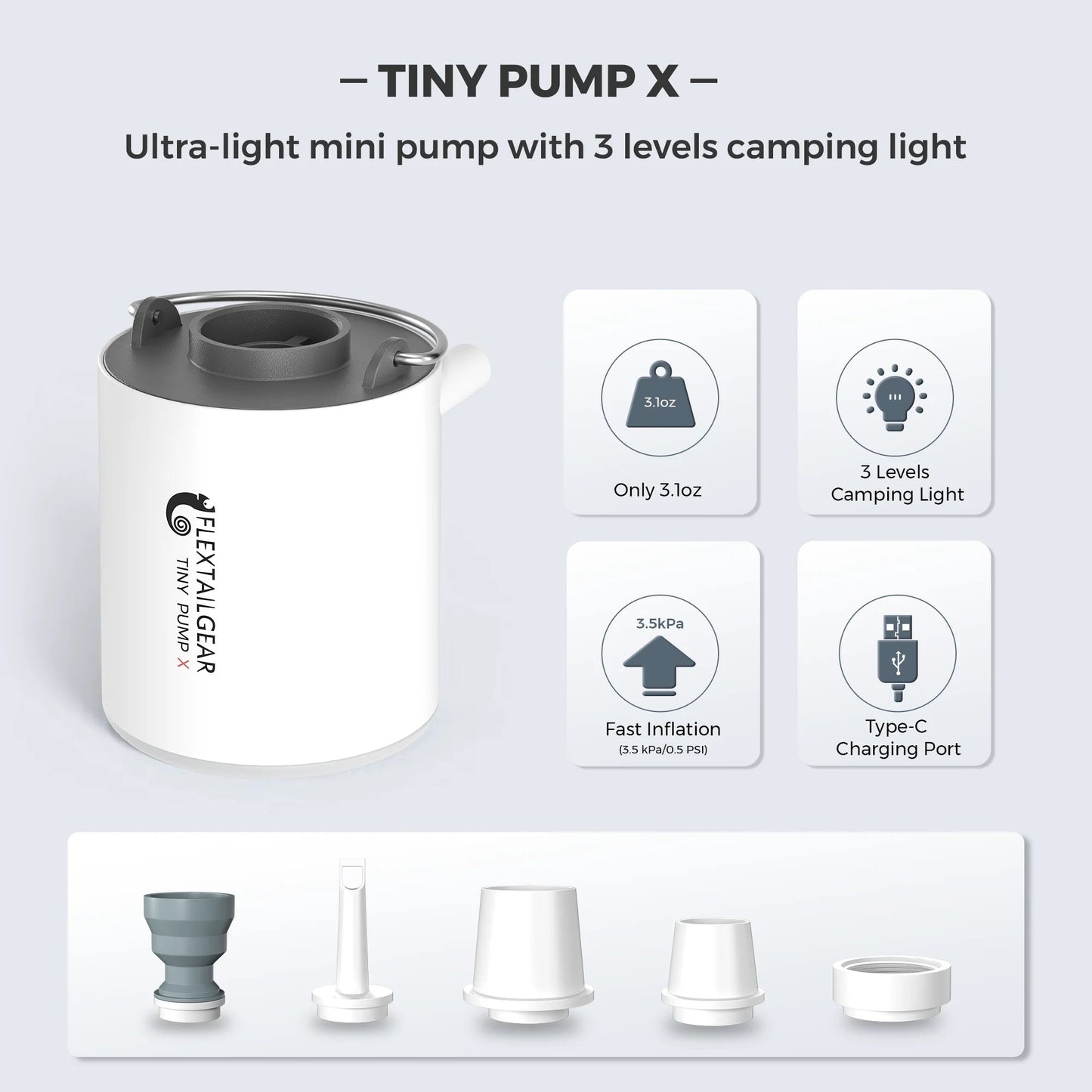 Portable Air Pump, USB-C Charging WildPeak