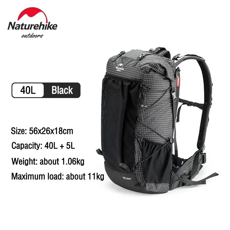 Naturehike Hiking Backpack Outdoor Sports Bag 40/60+5L