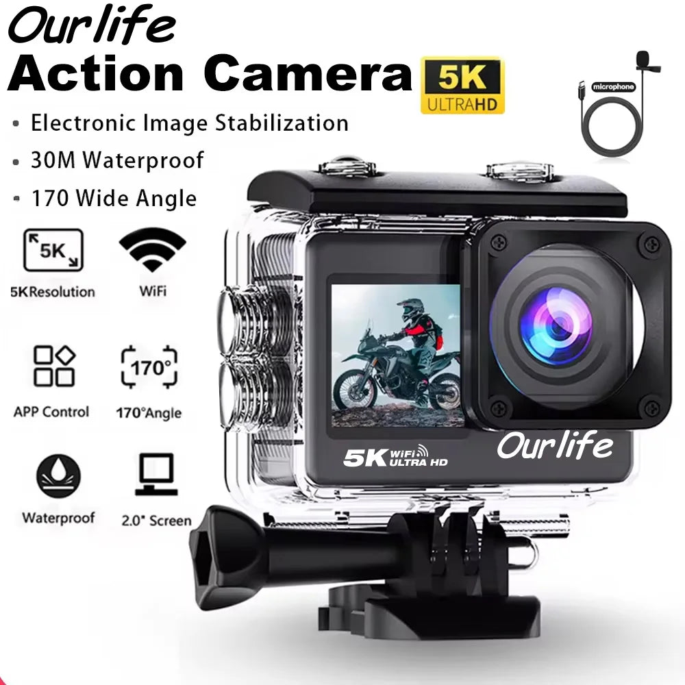 Ourlife 5K Action Camera 4K60FPS WildPeak