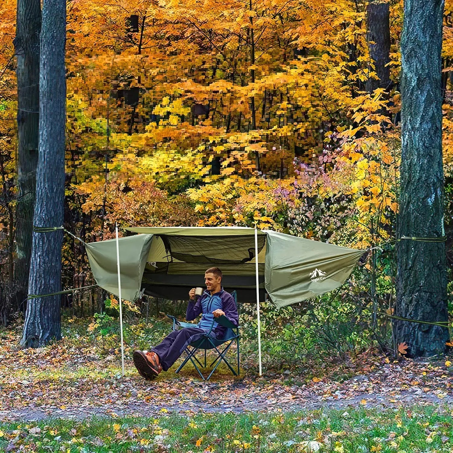 Night Cat Flat Lay Hammock Tent WildPeak