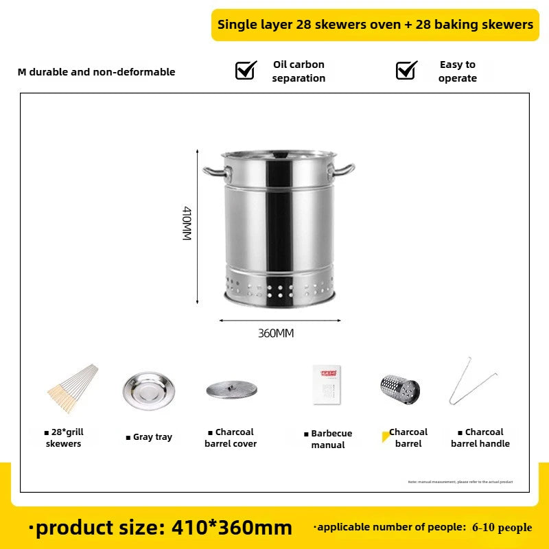 Charcoal Grill Smokeless Grill Cooking WildPeak