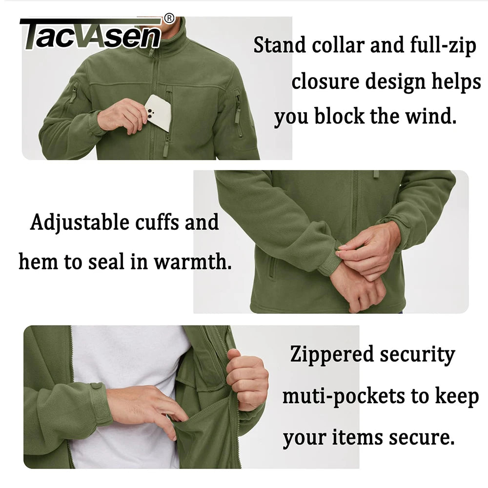 TACVASEN Fleece Jacket Soft WildPeak